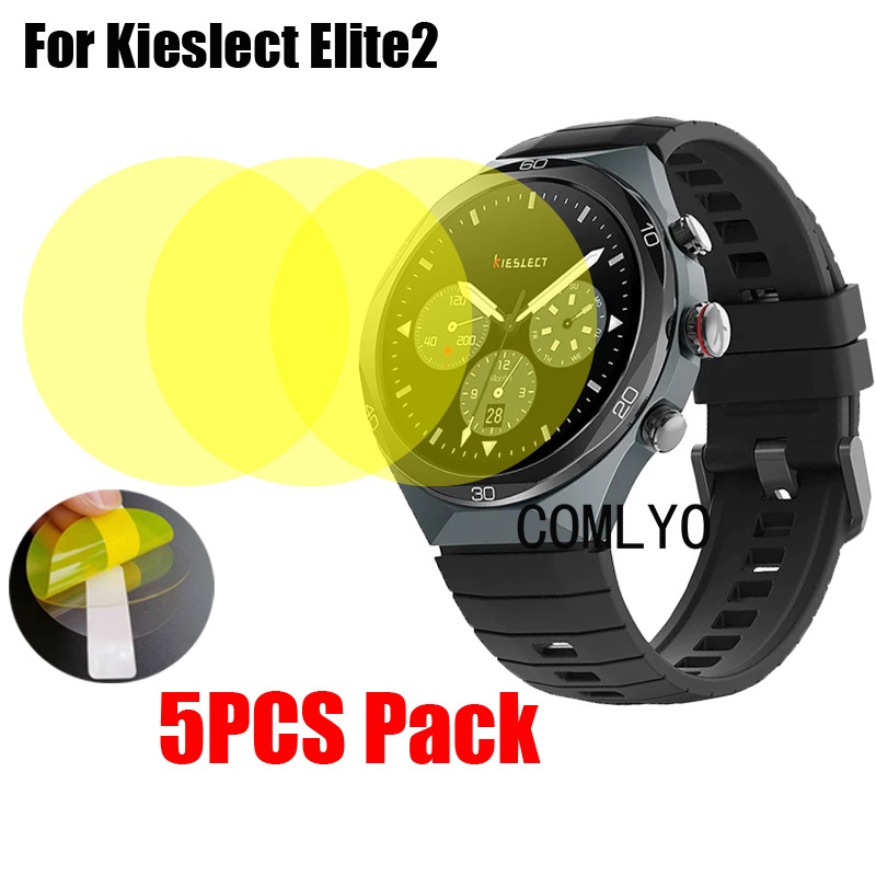 สําหรับ Kieslect Elite2 สมาร์ทวอทช์ป้องกันหน้าจอฝาครอบป้องกันฟิล์มโค้งนุ่ม HD Films
