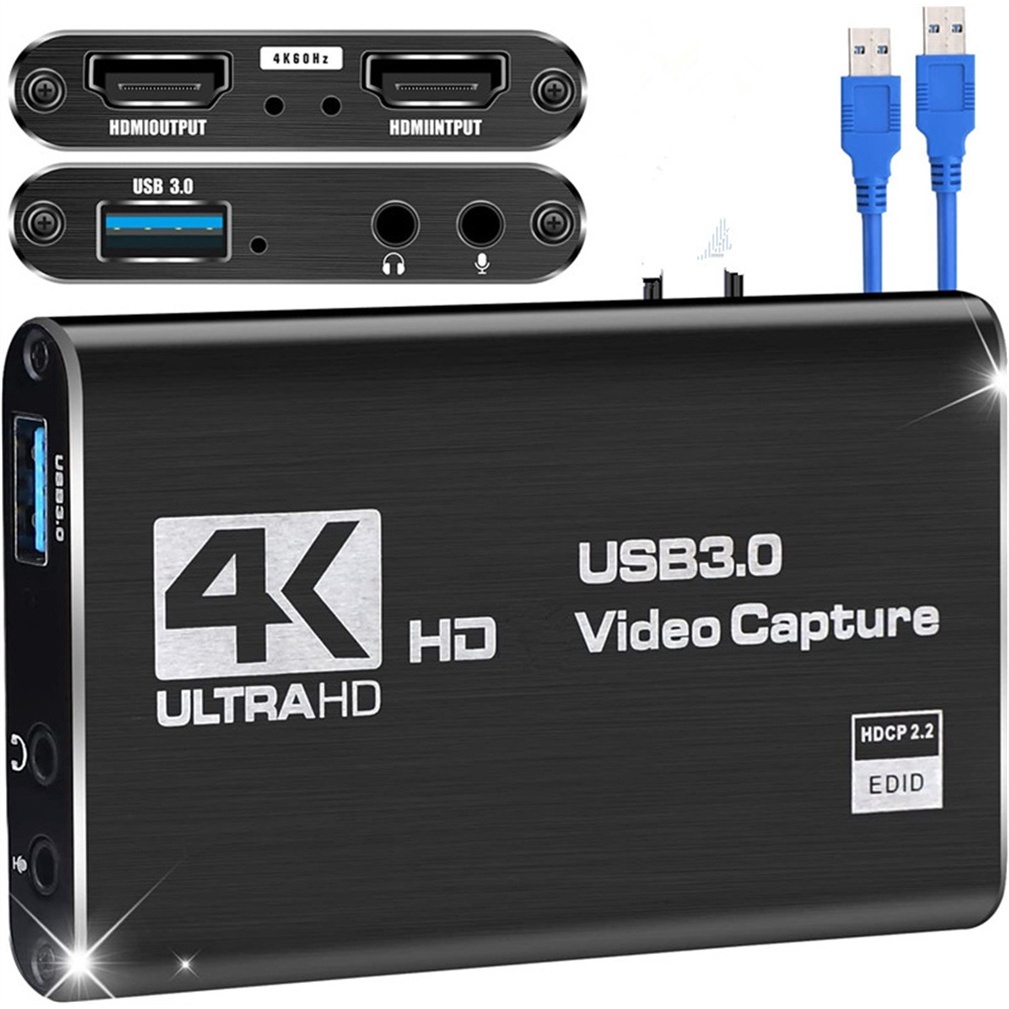 4K HDMI To USB 3.0 Video Capture HDTV Card 1080P 60fps HD Video Recorder Grabber สําหรับ OBS Capturi