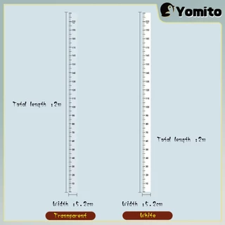 YM ที่วัดความสูงเด็ก สติ๊กเกอร์ส่วนสูง แบบติดผนัง ยาว 2 m สีขาว/สีใส Height sticker