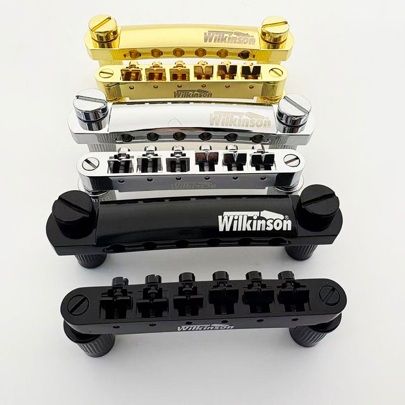 Wilkinson Gold Bridge tune-a-matic และ Go-To สไตล์ Bridge 2 ชิ้น/เซ็ตสแตนเลสสําหรับ Gibson Les Paul 