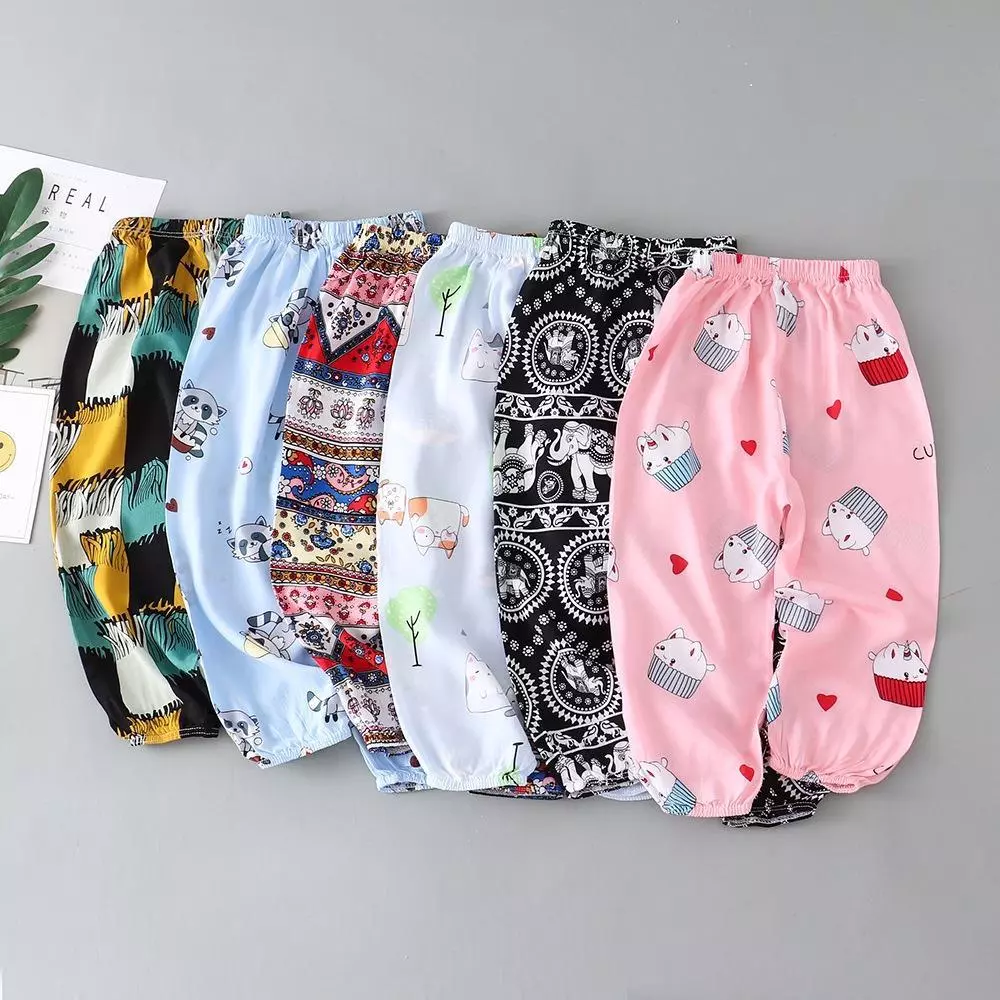 [ พร้อมส่งในไทย ] กางเกงเด็ก ผ้านิ่ม ใส่สบาย สีสันสดใสลายน่ารัก
