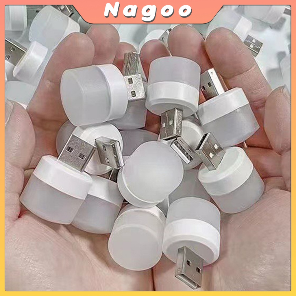 Nagoo โคมไฟกลางคืน นํา การเก็บรักษาตาขนาดเล็กแบบพกพา ยูเอสบี ชาร์จสีขาวสําหรับอ่านหนังสือคอมพิวเตอร์