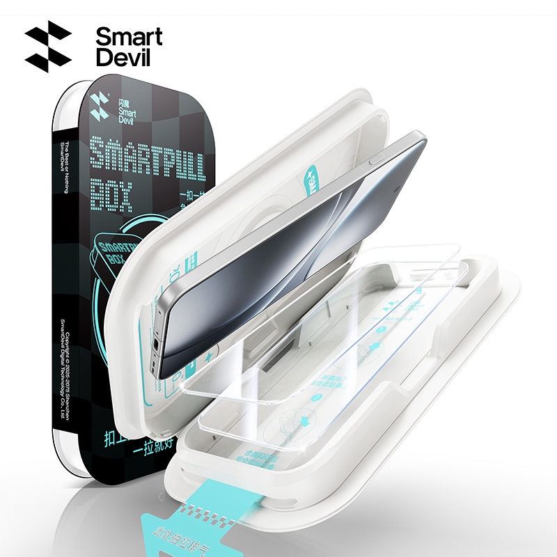 SmartDevil กล่องปราศจากฝุ่น Quick ติดตั้ง Corning HD กระจกนิรภัยสําหรับ OPPO Find X9 Pro/Find X9/X9s Pro/X9 Ultra Full-Screen Coverage ไม่มีขอบสีดําป้องกันการระเบิด AR