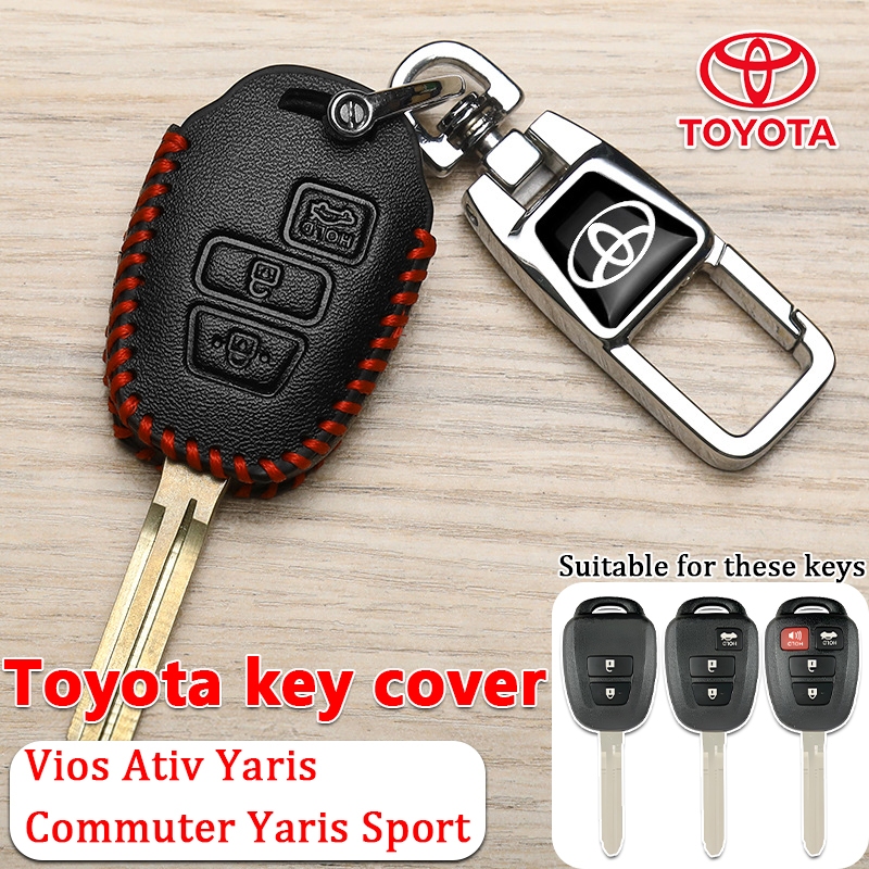 ฝาครอบกุญแจรถโตโยต้าสําหรับ Vios Ativ Yaris Commuter Yaris Sport เคสรีโมทพวงกุญแจ ปลอกกุญแจ