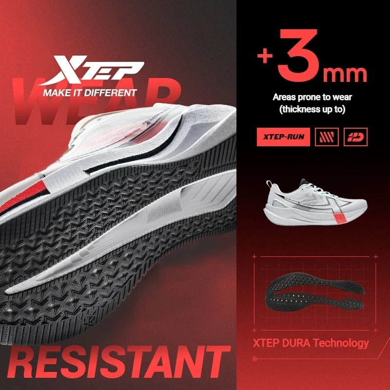 XTEP 2000KM 5.0 รองเท้าวิ่ง Rebound Shock Absorption น้ำหนักเบา thumbnail 6
