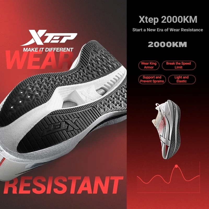 XTEP 2000KM 5.0 รองเท้าวิ่ง Rebound Shock Absorption น้ำหนักเบา thumbnail 7