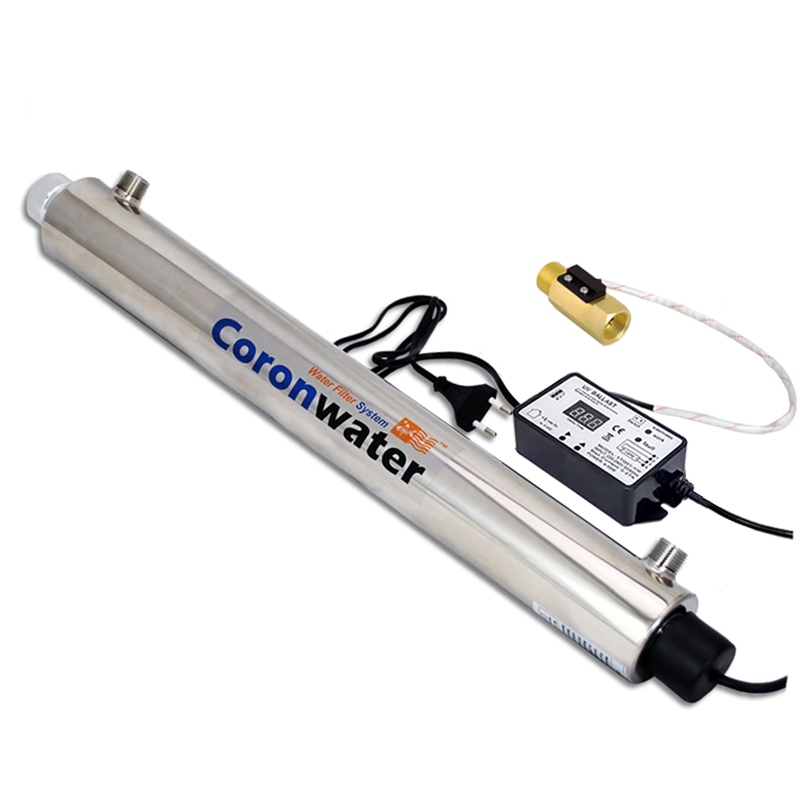 Coronwater เครื่องกรองน้ํา 6 gpm UV Disinfection พร้อม Flow Switch Water Steilizer SEV-5565FS