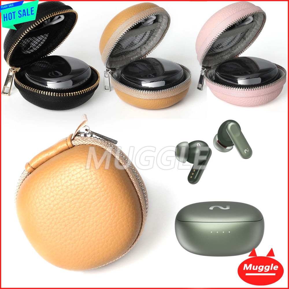VIAIM Pods สีดํา / อูฐ | 100% Fit สําหรับ VIAIM Nano+ & RecDot | เคสหูฟังหนัง PU | กระเป๋าเก็บของกันน้ําและกันกระแทก