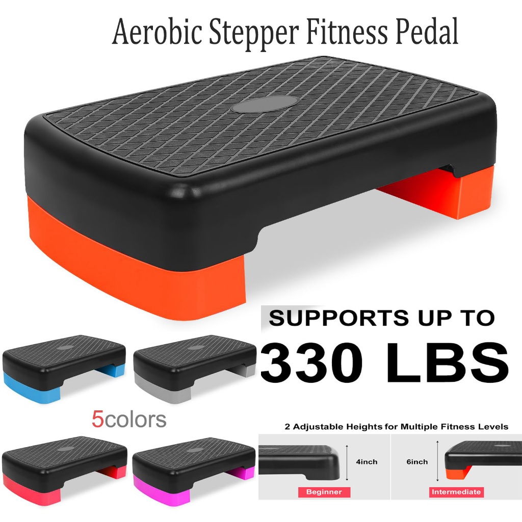 ปรับแอโรบิก Stepboard Stackable Step-Up Board การออกกําลังกายที่บ้านลื่น Cardio โยคะเหยียบ Stepper Gym ออกกําลังกาย