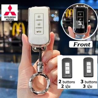 X Force Pajero Mitsubishi Triton Xpander Cross รีโมทคอนโทรลฝาครอบกุญแจ Delica Pajero Sport Mirage Attrage Outlander รถพวงกุญแจอุปกรณ์เสริม