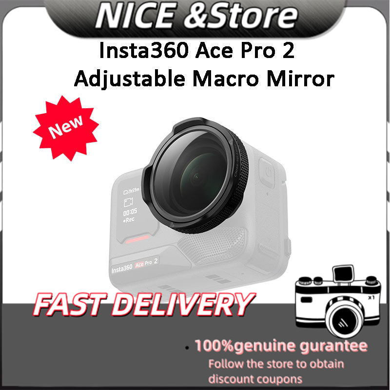 [ต้นฉบับ-ใหม่] Insta360 Ace Pro 2 สิ่งที่แนบมาเลนส์มาโครแบบปรับได้สําหรับ Insta360 Ace Pro 2