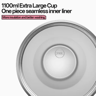 BLOOMMARK ความจุขนาดใหญ่ Icemaster Thermos Cup 316L สแตนเลสรถฟางถ้วยเย็น Big Mac ถ้วยน้ํา