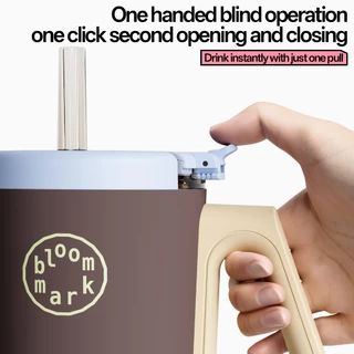 BLOOMMARK ความจุขนาดใหญ่ Icemaster Thermos Cup 316L สแตนเลสรถฟางถ้วยเย็น Big Mac ถ้วยน้ํา
