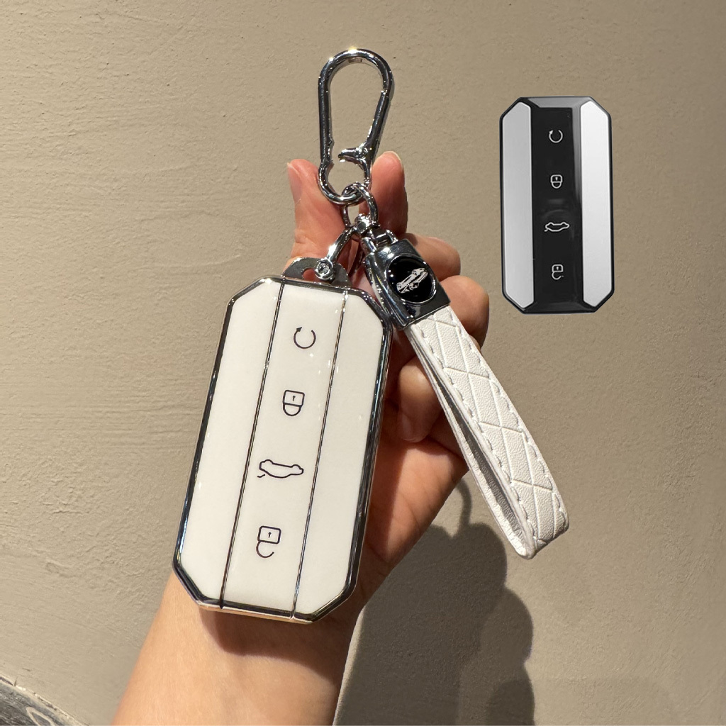 (พร้อมส่ง) เคสกุญแจเหมาะสำหรับ JAECOO 5 EVพวงกุญแจ เคสป้องกันรอยกุญแจ JAECOO