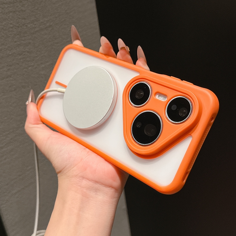 Matte Half Clear Magnetic อะคริลิคเคสโทรศัพท์สําหรับ Huawei Pura 70 80 Mate 60 70 80 Pro การกระจายความร้อน Soft TPU ขอบฝาครอบ - รูปที่ 5