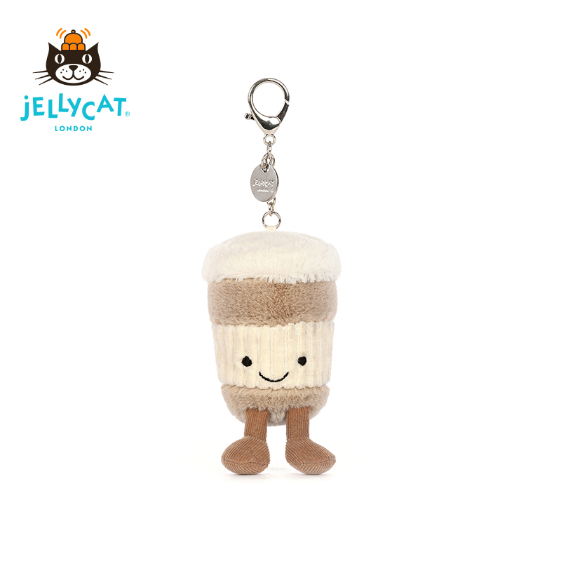 100% Official Authentic UK Jellycat Amuseables Coffee-To-Go Bag Charm Plush Keychain