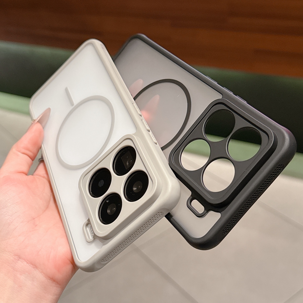 อะคริลิแม่เหล็กกรณีโทรศัพท์สําหรับ เสี่ยวหมี่ ไมล์ 15 14 มือโปร ปลอกชายแดนกระจายความร้อนสีทึบป้องกันการกระแทกนุ่ม ทีพียู ขอบเคลือบโปร่งแสงปกหลัง - รูปที่ 7