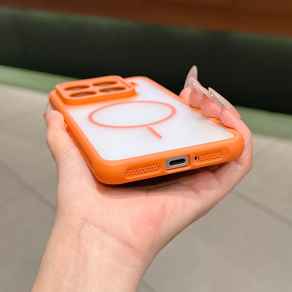 อะคริลิแม่เหล็กกรณีโทรศัพท์สําหรับ เสี่ยวหมี่ ไมล์ 15 14 มือโปร ปลอกชายแดนกระจายความร้อนสีทึบป้องกันการกระแทกนุ่ม ทีพียู ขอบเคลือบโปร่งแสงปกหลัง - รูปที่ 3