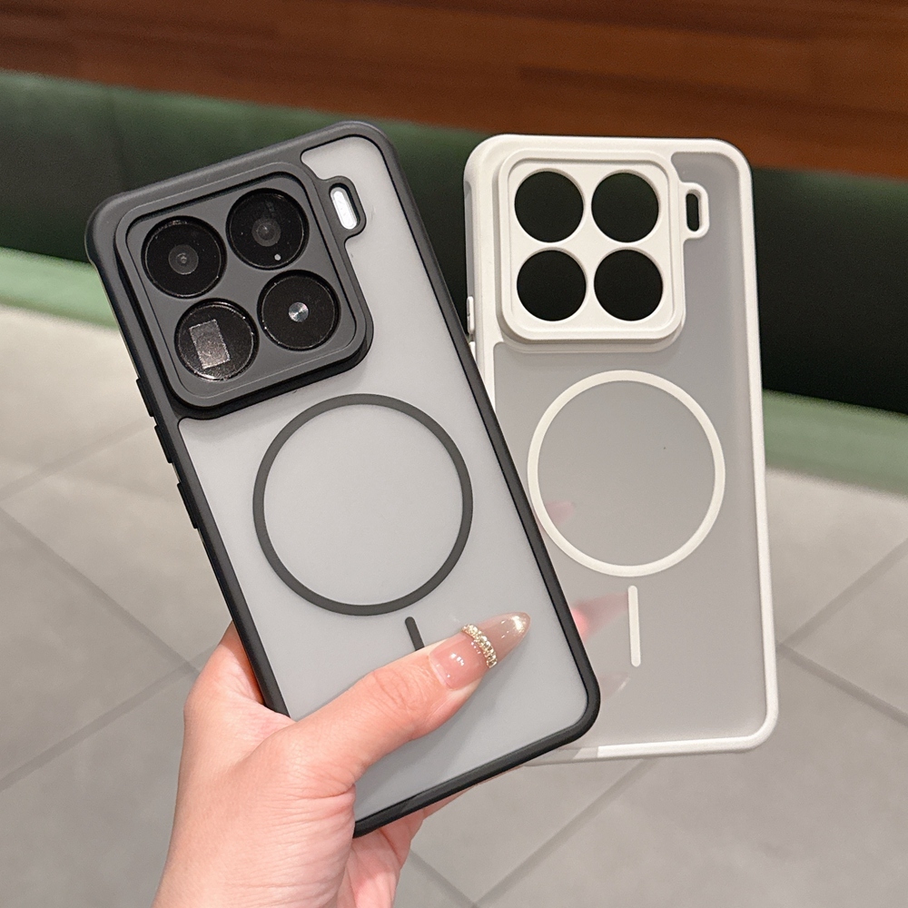 อะคริลิแม่เหล็กกรณีโทรศัพท์สําหรับ เสี่ยวหมี่ ไมล์ 15 14 มือโปร ปลอกชายแดนกระจายความร้อนสีทึบป้องกันการกระแทกนุ่ม ทีพียู ขอบเคลือบโปร่งแสงปกหลัง - รูปที่ 5