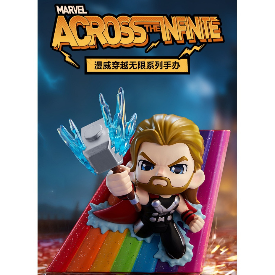 MARVEL Cross the Infinite Blind Box กัปตันอเมริกา Thor Iron Man Hulk Spider-Man Groot