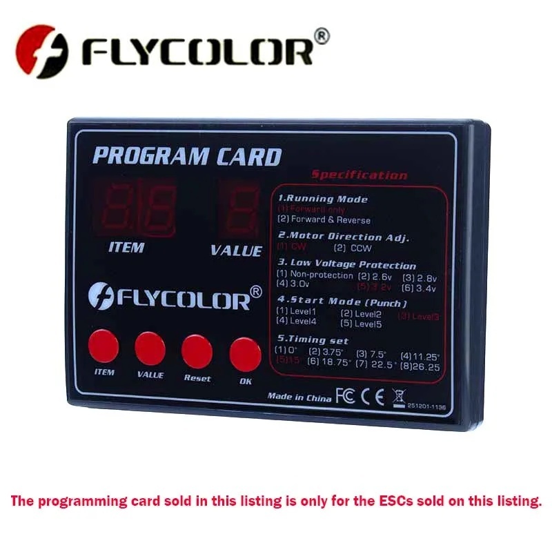 Flycolor 50 ถึง 150A การ์ดการเขียนโปรแกรม ESC สําหรับเรือ RC