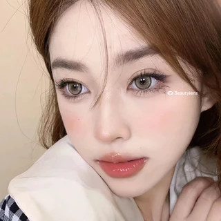 【ค่าสายตา：0~-8.00】KSSEYE คอนเทคเลนส์รายเดือน 14.5 มม. (Diamond Sugar Brown) คอนเทคเลนส์ตาใหญ่ 1 คู่