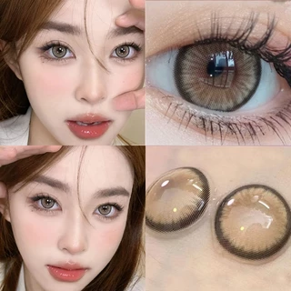 【ค่าสายตา：0~-8.00】KSSEYE คอนเทคเลนส์รายเดือน 14.5 มม. (Diamond Sugar Brown) คอนเทคเลนส์ตาใหญ่ 1 คู่