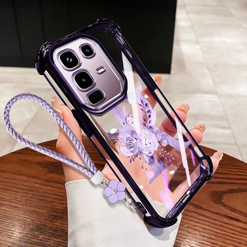 VRQR สําหรับ Infinix หมายเหตุ 50 Pro Plus 4G 5G หมายเหตุ 50 Pro + 5G X6855 X6856 X6858 ตัวอักษรดอกไม