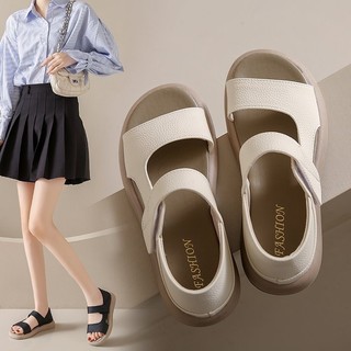 ST New Fashion Simple Open Toe Round Toe Flat Sandals for Women - Fairy Style Beach Sandals#WL365