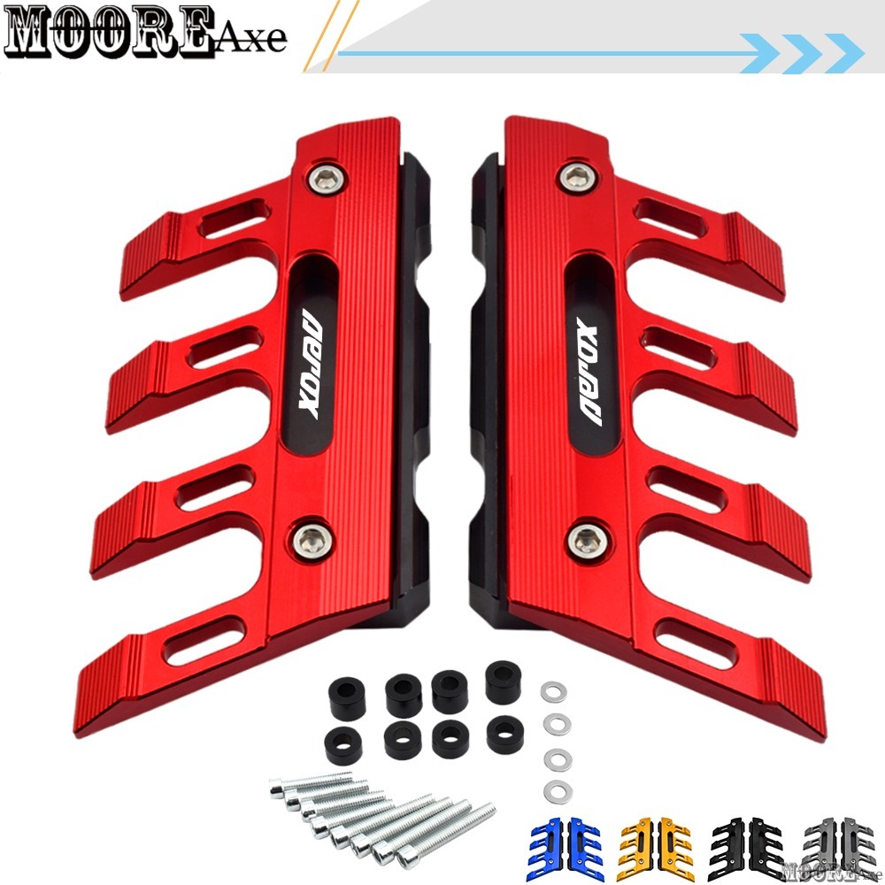 ร้อน! Mooreaxe สําหรับ YAMAHA AEROX155 V1 V2 V3 2020 - 2023 2024 Aerox-Alpha 2025 รถจักรยานยนต์ Mudguard ป้องกันด้านข้างบล็อกด้านหน้าส้อม Fender ด้านข้าง Anti-fall Slider BHQ