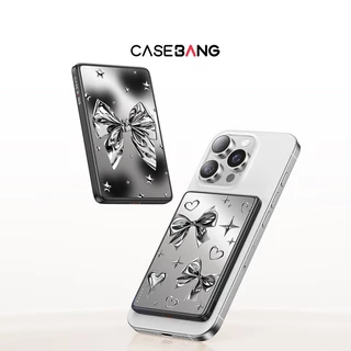 [CCC&มอก]CASEBANG พาวเวอร์แบงค์แม่เหล็กแบบพกพา 5000mAh ชุดแบตเตอรี่แม่เหล็กบางเฉียบสําหรับ iPhone