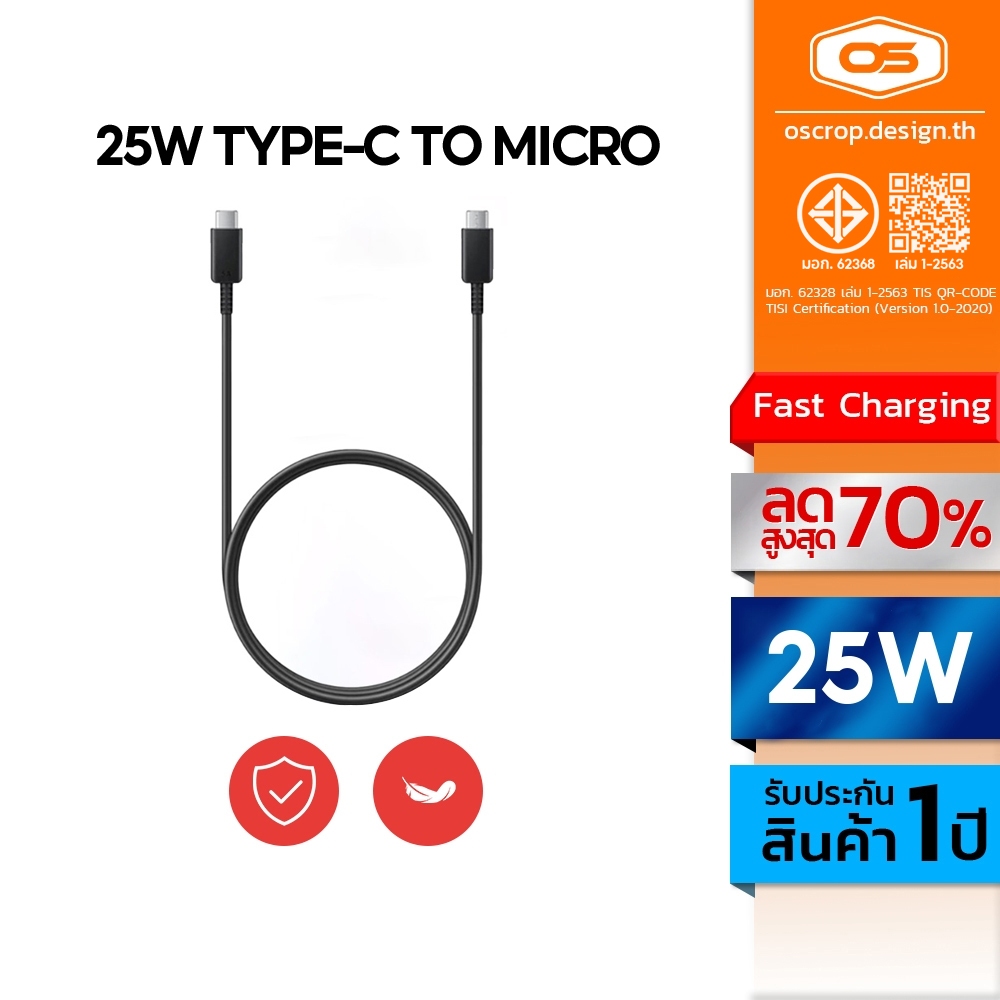 ส่งจากไทย ที่ชาร์จเร็วมาก 25W type-C type-C ชาร์จเร็วมาก【รับประกัน 1 ปี】
