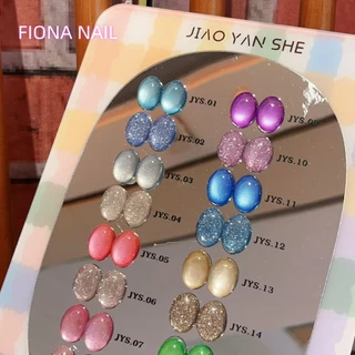 JIAOYANSHE 16 Sugar Glow mix แฟลช +สีเจลแคทอายเนื้อซาติน set 16 สไตล์หรูสุด แบรนด์ JYS 16 สี พร้อมชาร์ทโชว์ + แท่นวางสีให้ค่ะ