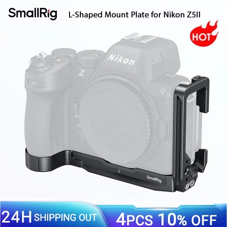 SmallRig Z5II L-Shaped Mount Plate สําหรับกล้อง Nikon Z5II, Z7 / Z6 / Z7II / Z6II / Z5 พร้อมแผ่นปลดเ