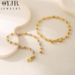 OYJR สามกษัตริย์ สร้อยข้อมือ สแตนเลส กันน้ำ สำหรับผู้หญิง