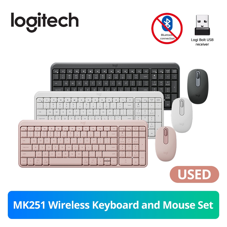 LOGITECH USEDLOGITECH MK251 Compact Wireless Combo Bluetooth