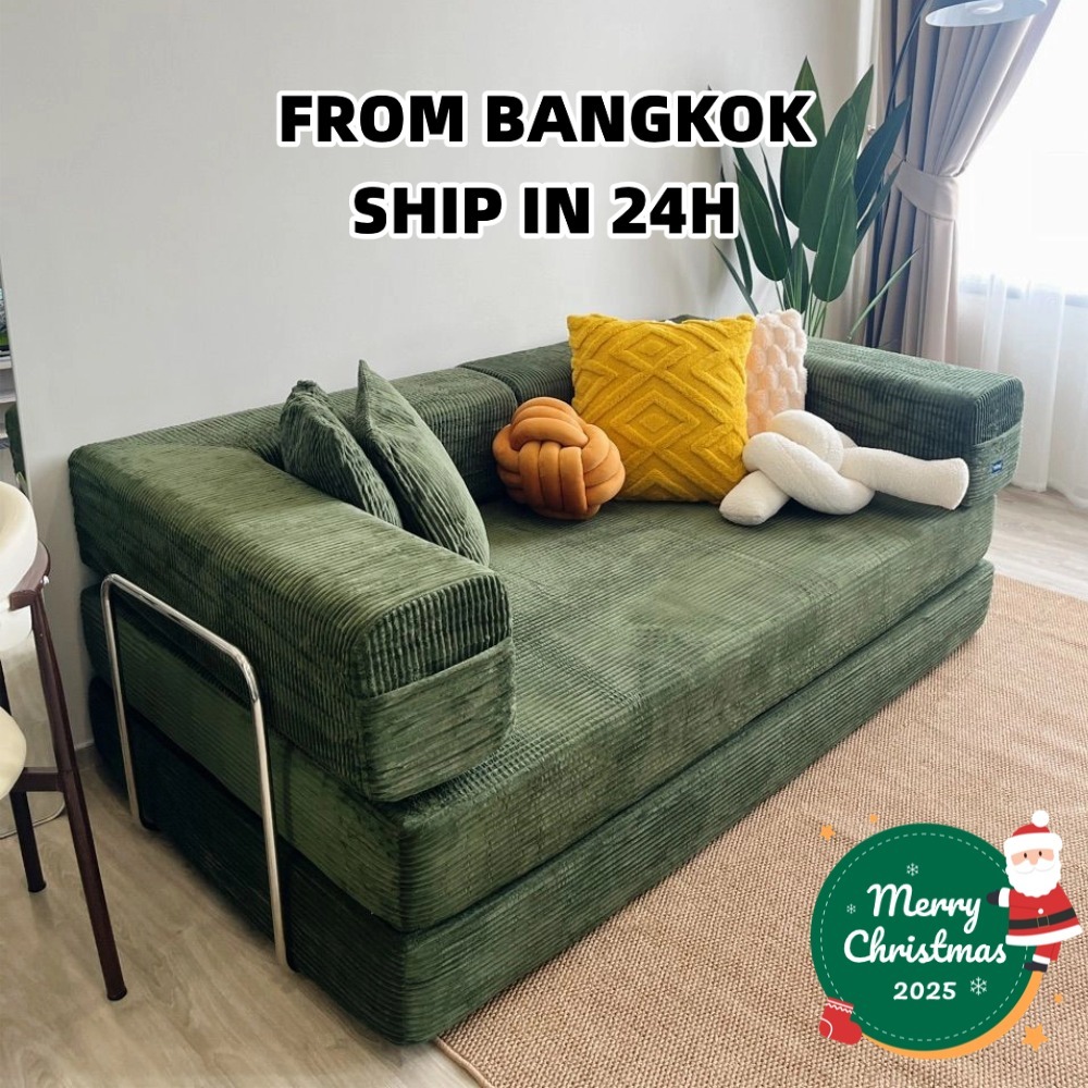 【Factory Direct】Trikings Compression Sofa Bed โซฟาบีบอัด แบบพับได้ ทนรอยขีดแมว ขนาดกะทัดรัด นั่งได้ 1-4 คน สำหรับห้องเล็ก พับเก็บง่าย แข็งแรงทนทาน