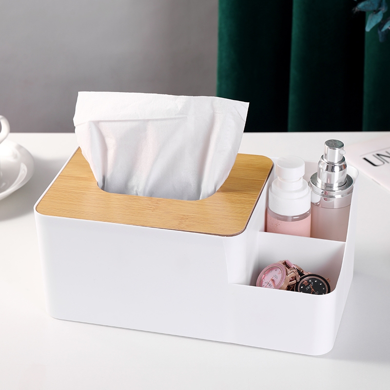 BOSHUO กระดาษเช็ดหน้ากล่องกระดาษครัวเรือนห้องนั่งเล่นห้องรับประทานอาหารหลอดผ้าเช็ดปากโต๊ะกาแฟรีโมทคอนโทรลกล่องเก็บสร้างสรรค์ที่เรียบง่ายแสงลู