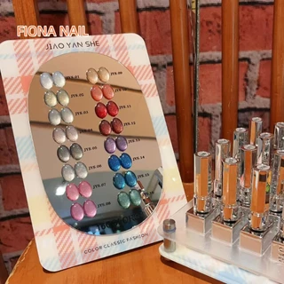พร้อมส่ง JIAOYANSHE 16 สี สีแฟลชลูกแก้ว set 16 สี（cateye+flash）สไตล์หรูสุด แบรนด์ JYS 16 พร้อมชาร์ทโชว์ + แท่นวางสีให้ค่ะ