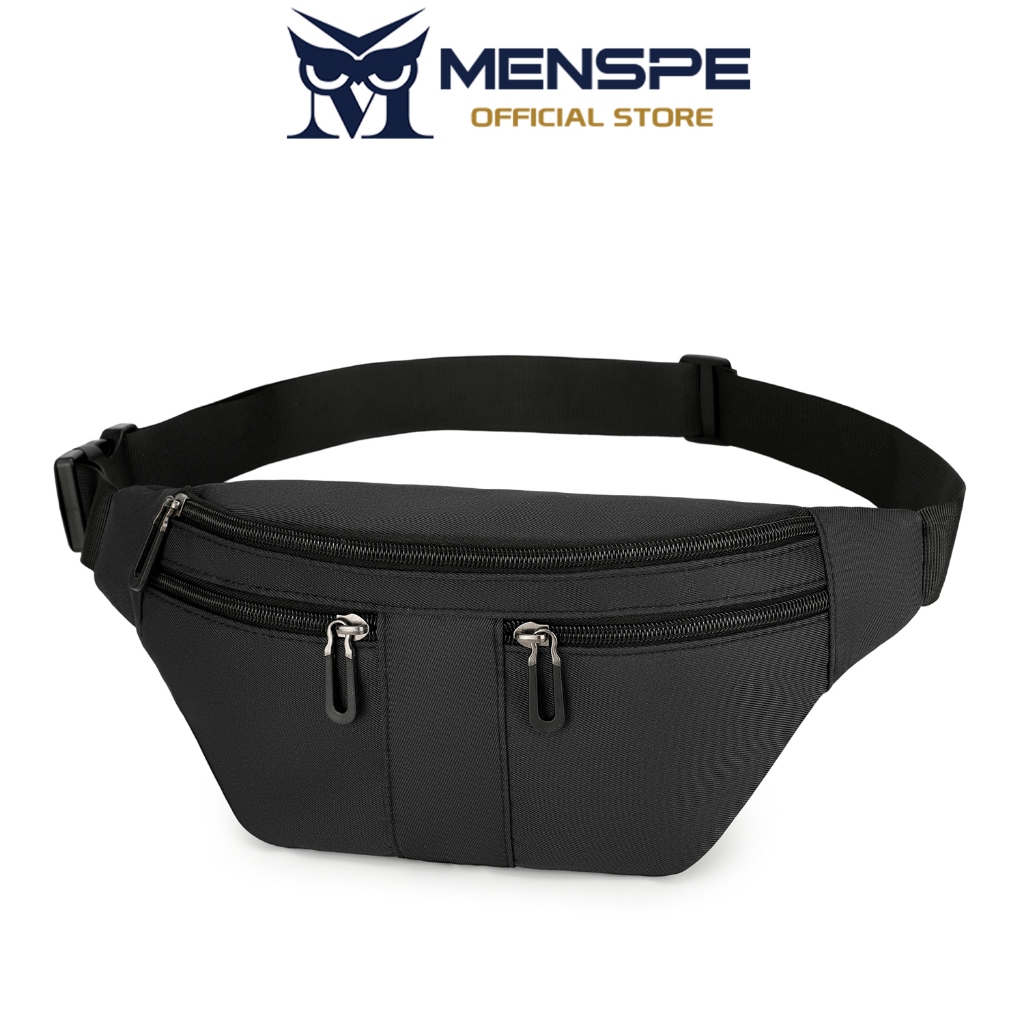 MENSPE กระเป๋าคาดเอวทุกเพศหลายช่องความจุขนาดใหญ่กันน้ำกลางแจ้งออกกำลังกายวิ่งกีฬากระเป๋าหน้าอก