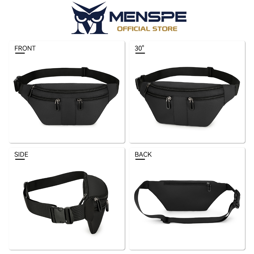 MENSPE กระเป๋าคาดเอวทุกเพศหลายช่องความจุขนาดใหญ่กันน้ำกลางแจ้งออกกำลังกายวิ่งกีฬากระเป๋าหน้าอก - รูปที่ 5