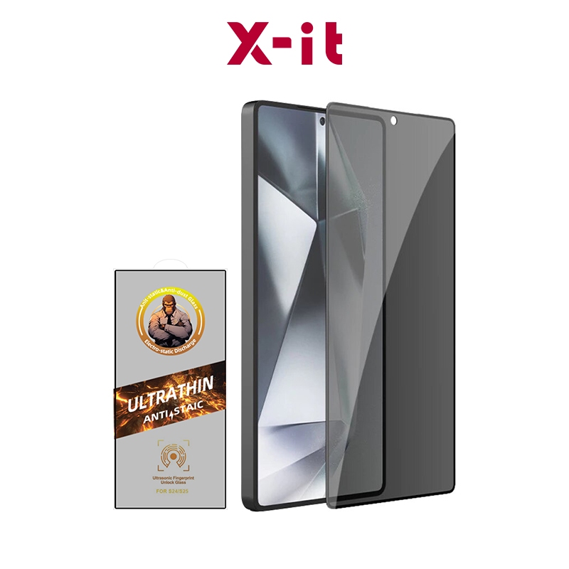 [X-ITฟิล์มกระจก S26 Ultra ฟิล์มกระจก S25 Ultra ฟิล์มกระจก S24 Ultra ฟิล์มกันรอยหน้าจอแบบกระจกนิรภัย HD ใส ปลดล็อคลายนิ้วมือ โค้ง 3D กันรอยขีดข่วน ไม่มีฟอง