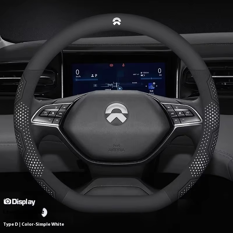 NIO ES6 ES7 ES8 ET5 ET7 ET9 EC6 EC7 คาร์บอนไฟเบอร์หนังนิ่มไมโครไฟเบอร์หนัง Anti-slip พวงมาลัยรถอุปกร