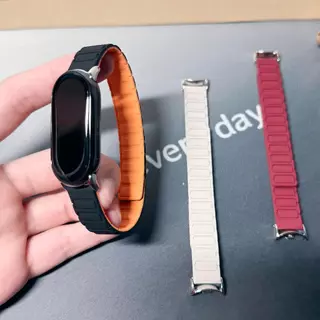 สําหรับ เสี่ยวหมี่ สมาร์ทวง Xiaomi Smart Band 8/9/10 สายรัดซิลิโคนแม่เหล็กเปลี่ยนวงกันน้ํากีฬา-พอดีสายรัดข้อมือที่สะดวกสบายสําหรับ ไมล์ วง