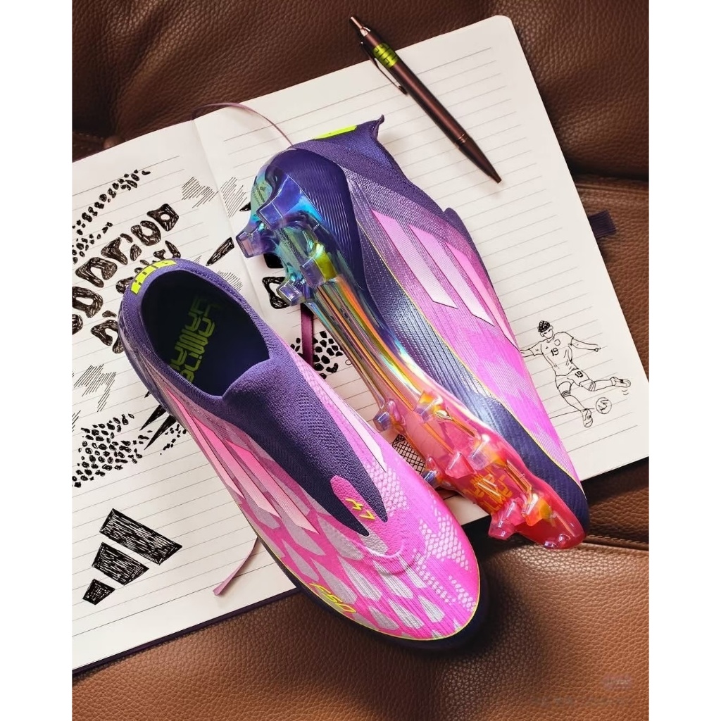 F50 Elite FG Yamal Laceless ถักรองเท้าฟุตบอลไม่มีเชือกสำหรับผู้ชาย