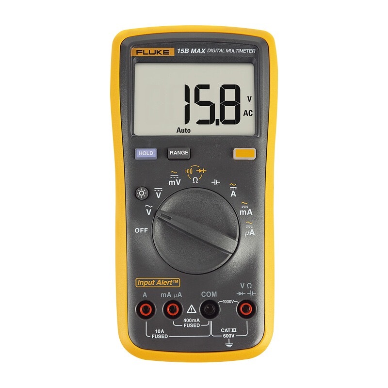 Fluke 15B MAX-01 มัลติมิเตอร์แบบดิจิตอลราคาประหยัด Fluke 15 MAX-02 มิเตอร์ไฟฟ้าอัตโนมัติเต็มรูปแบบคว