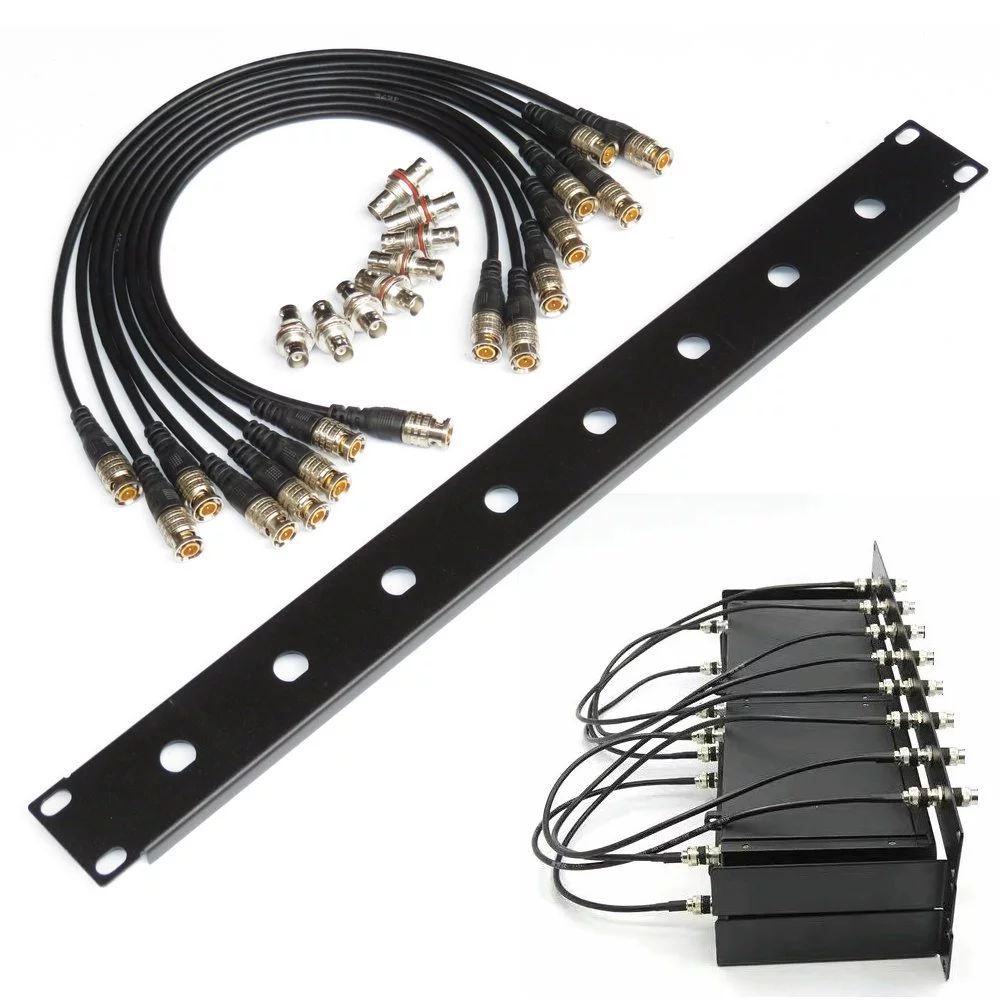 SENNHEISER 1U 19 "4/8-Way Front Mount Antenna Rack Kit พร้อมอะแดปเตอร์ BNC และสายเคเบิลสําหรับ Shure/Senheiser/Audio-Technica/Samson
