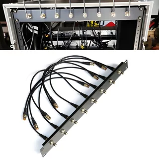 SENNHEISER 1U 19 "4/8-Way Front Mount Antenna Rack Kit พร้อมอะแดปเตอร์ BNC และสายเคเบิลสําหรับ Shure/Senheiser/Audio-Technica/Samson