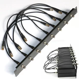 SENNHEISER 1U 19 "4/8-Way Front Mount Antenna Rack Kit พร้อมอะแดปเตอร์ BNC และสายเคเบิลสําหรับ Shure/Senheiser/Audio-Technica/Samson