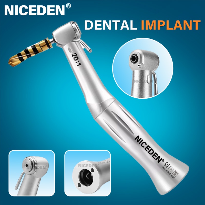 NICEDEN ขายร้อนแบบพกพา Implant Low Speed Dental 20:1 Contra Angle Handpiece